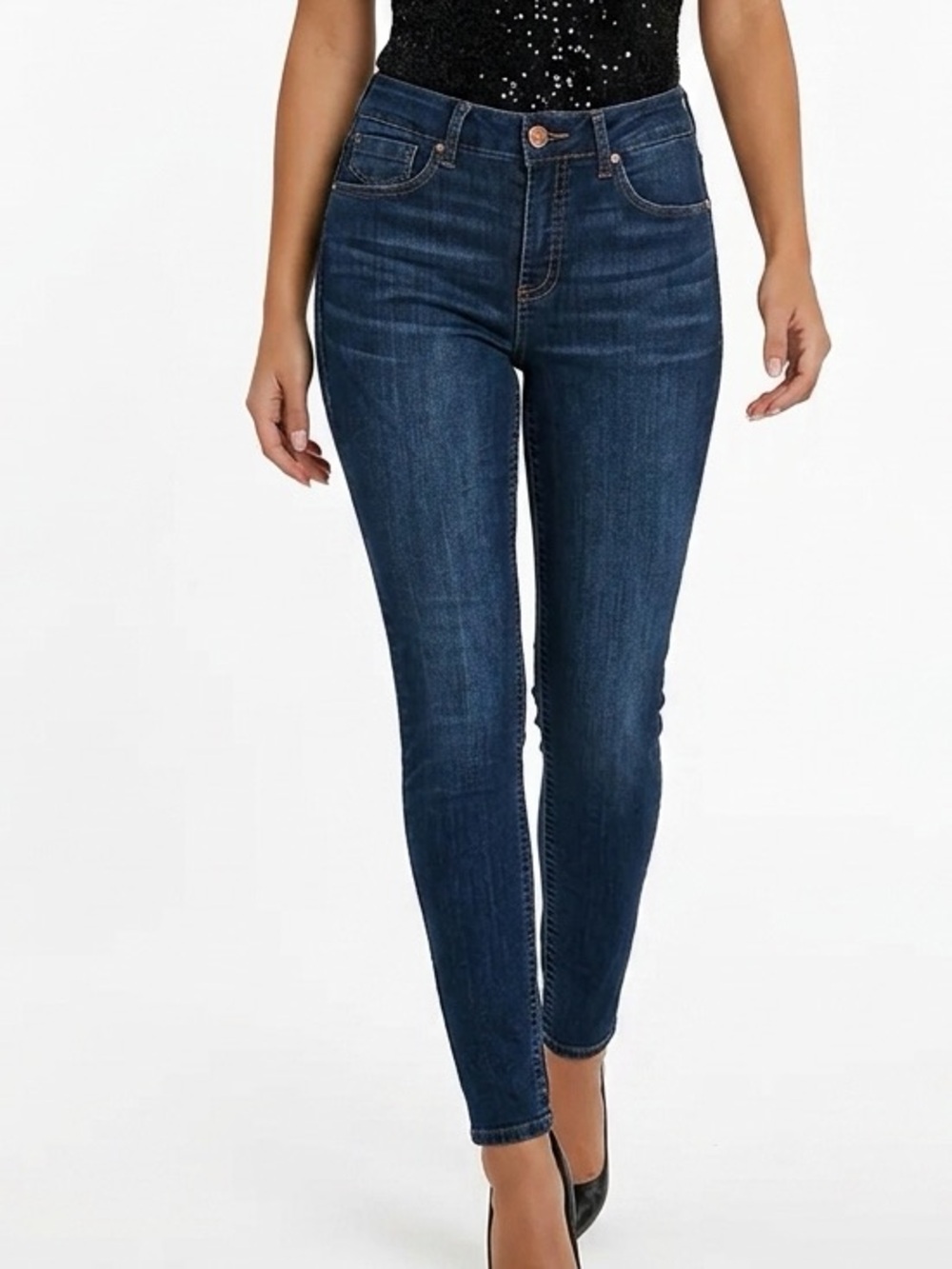 Seven7 Women's High Rise Skinny‎ Jeans Tummyless Blue Size 12